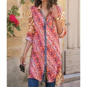 Soft Surroundings Mixed Print Brynn Tunic, Sm
